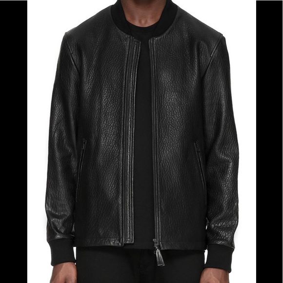Mackage Other - Mackage Men's Tobin Black Leather Bomber Jacket 36